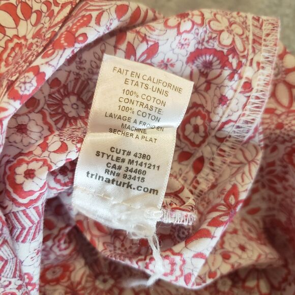 Mr Turk Hawaiian Aloha Shirt Mens Large Pink White Floral Abstract Designer USA - Picture 7 of 7